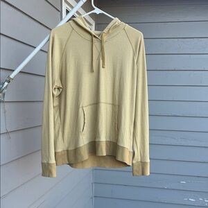 Women’s Tan Striped Hoodie Sweater